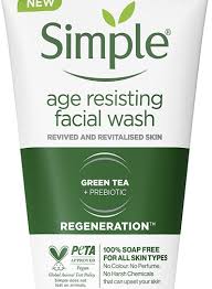 Simple age resistance facial wash