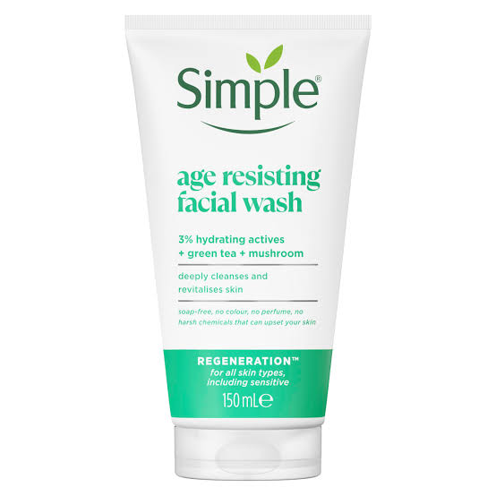 Simple age resistance facial wash